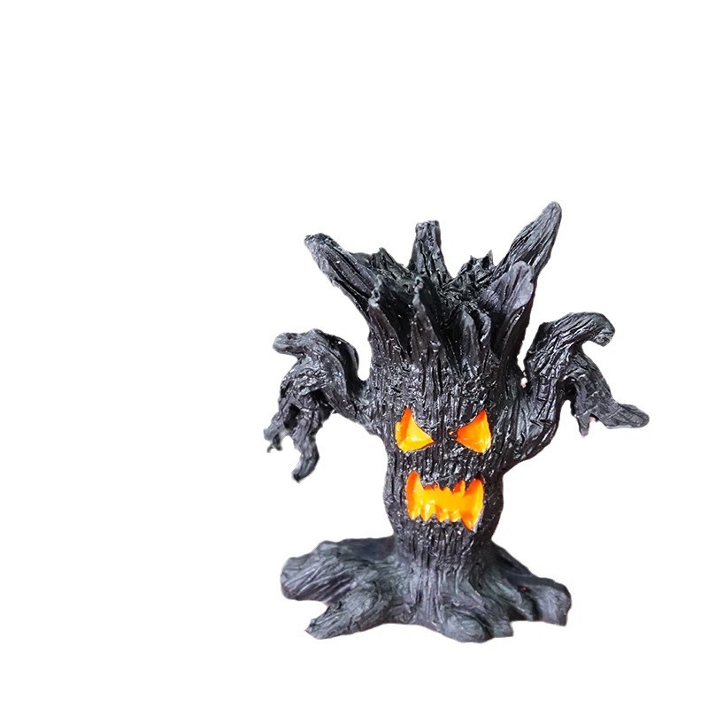 Aquarium Fish Monster - Halloween Haunted Tree Monster Ornament Aquarium