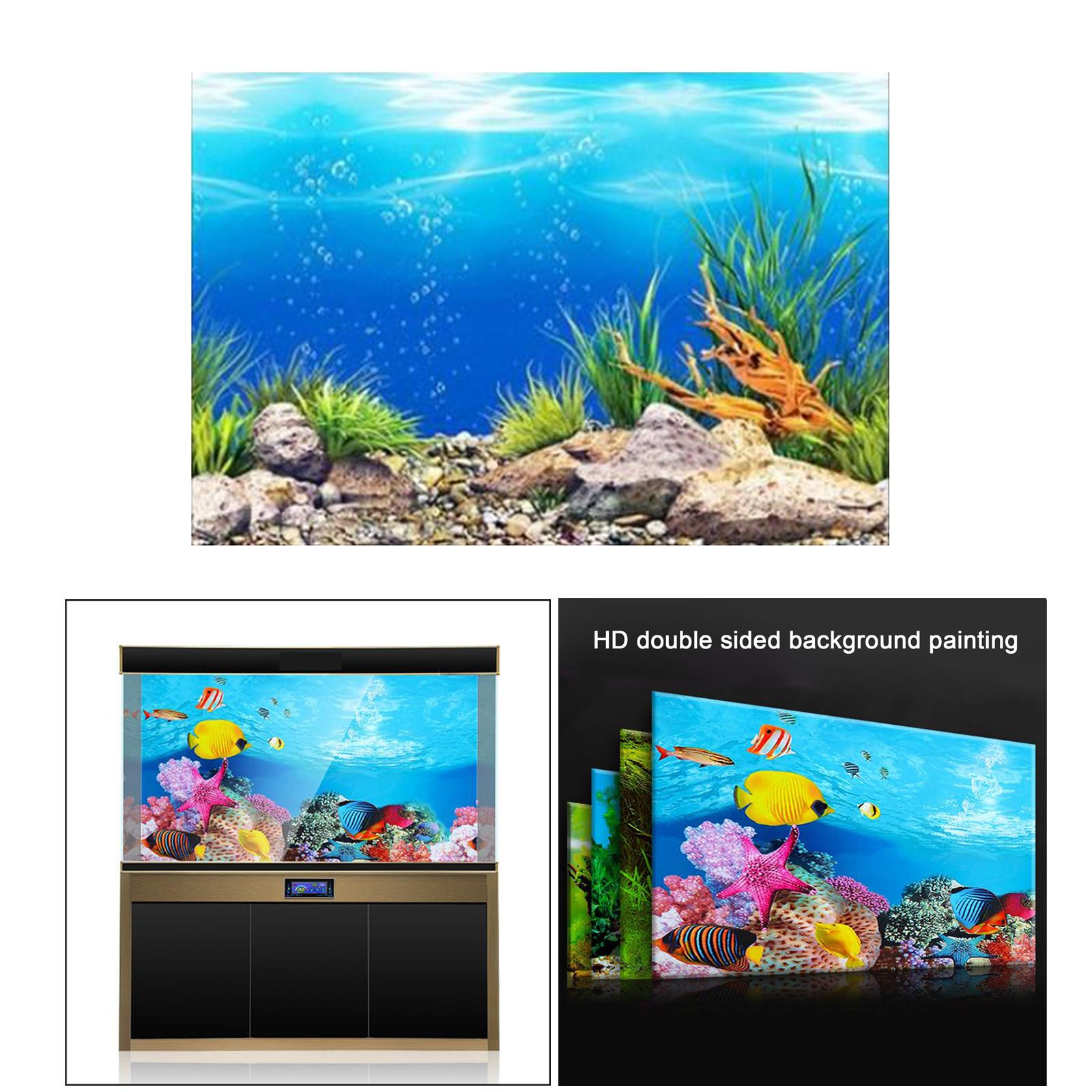 3D Effect Aquarium Background  - Aquarium Fish Poster ulasan dan harga