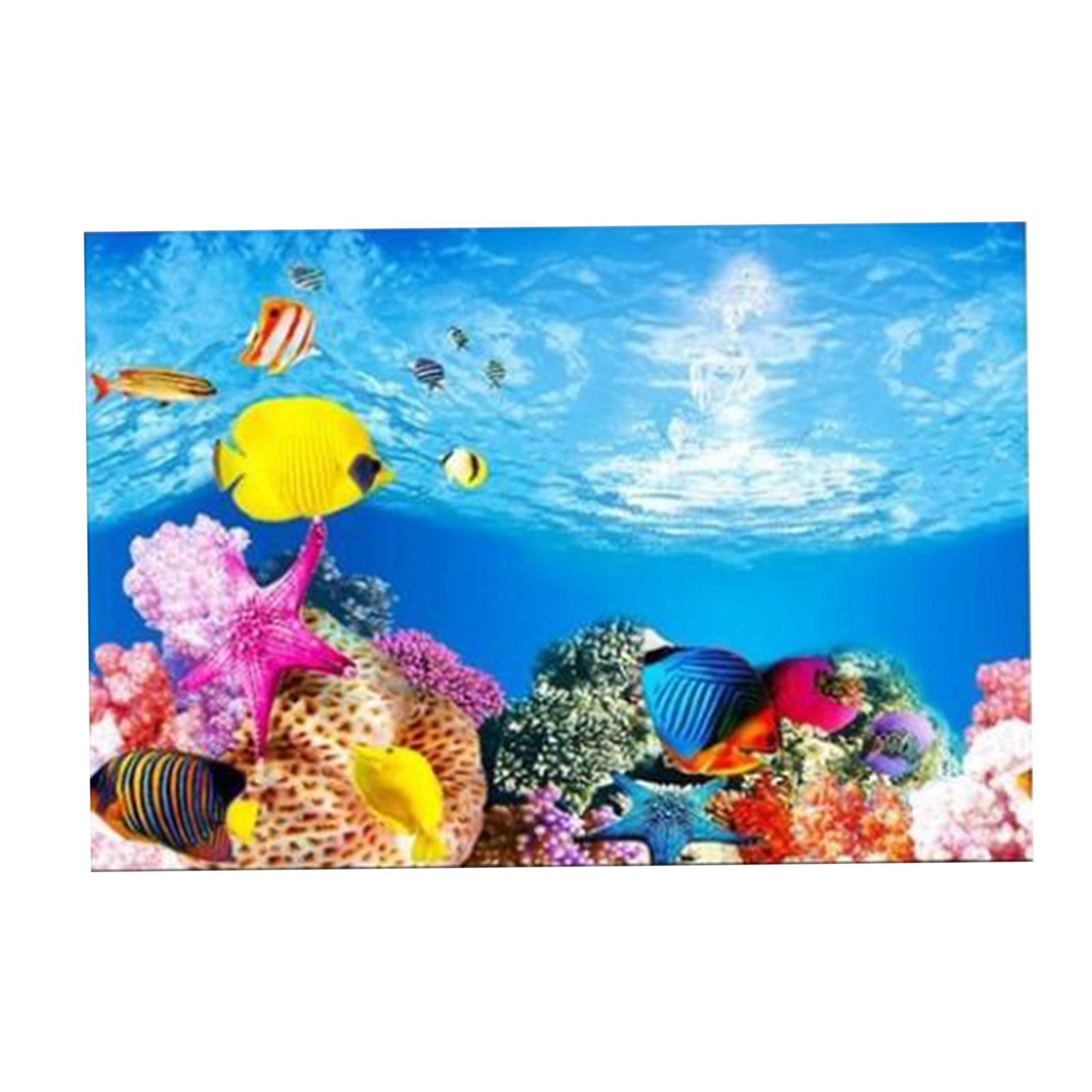 3D Effect Aquarium Background  - Aquarium Fish Poster ulasan dan harga