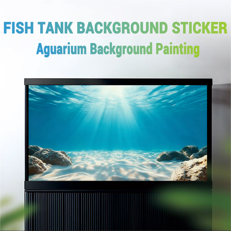 Blue sea clear sand，Fish tank  - Aquarium Fish Poster ulasan dan harga