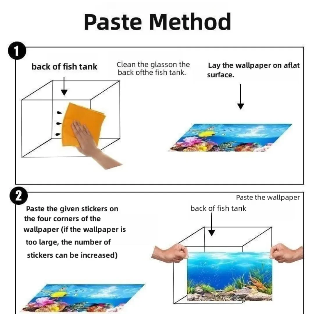 Background Aquarium 3D Sticker - Aquarium Fish Poster ulasan dan harga