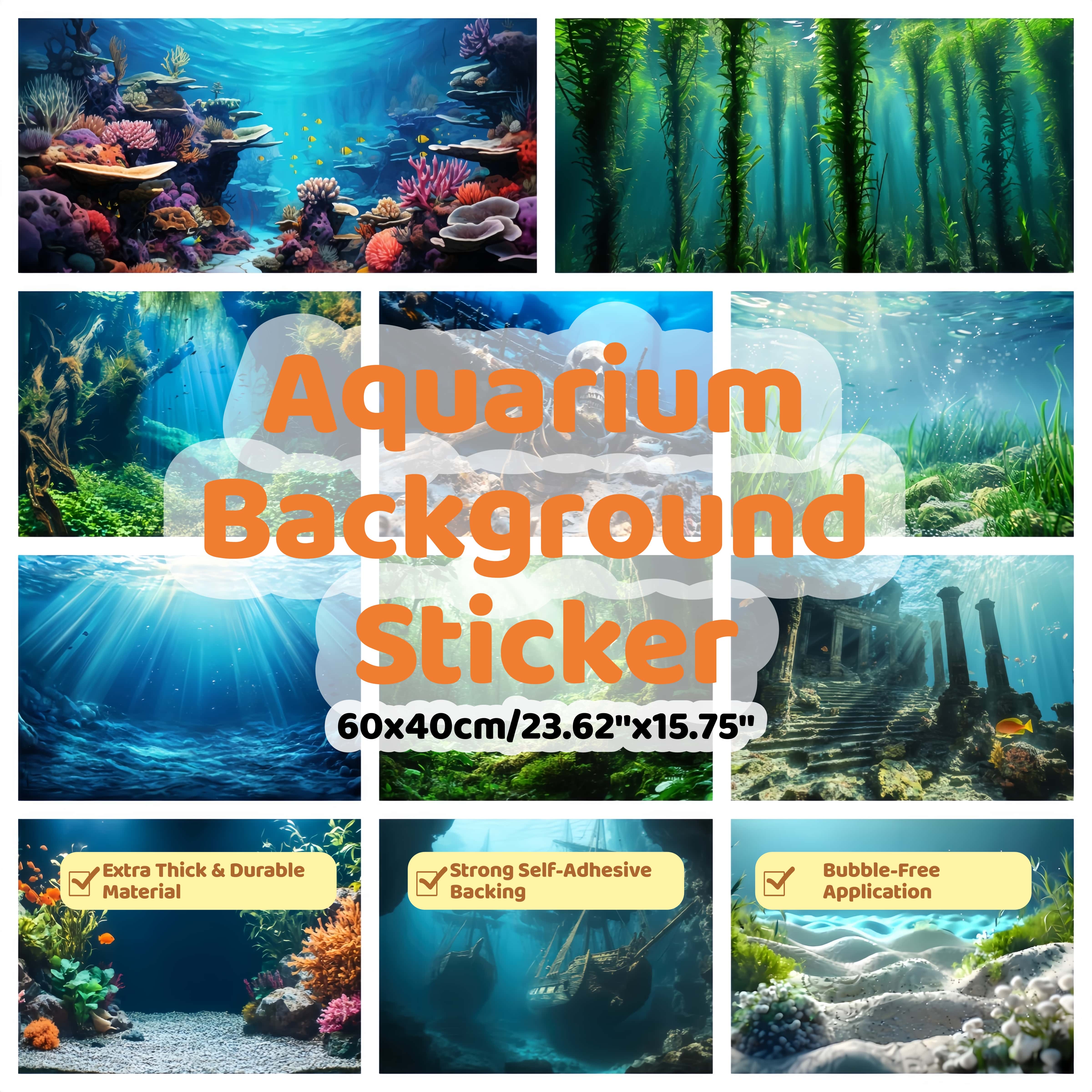 Thick Self-Adhesive Aquarium B - Aquarium Fish Poster ulasan dan harga