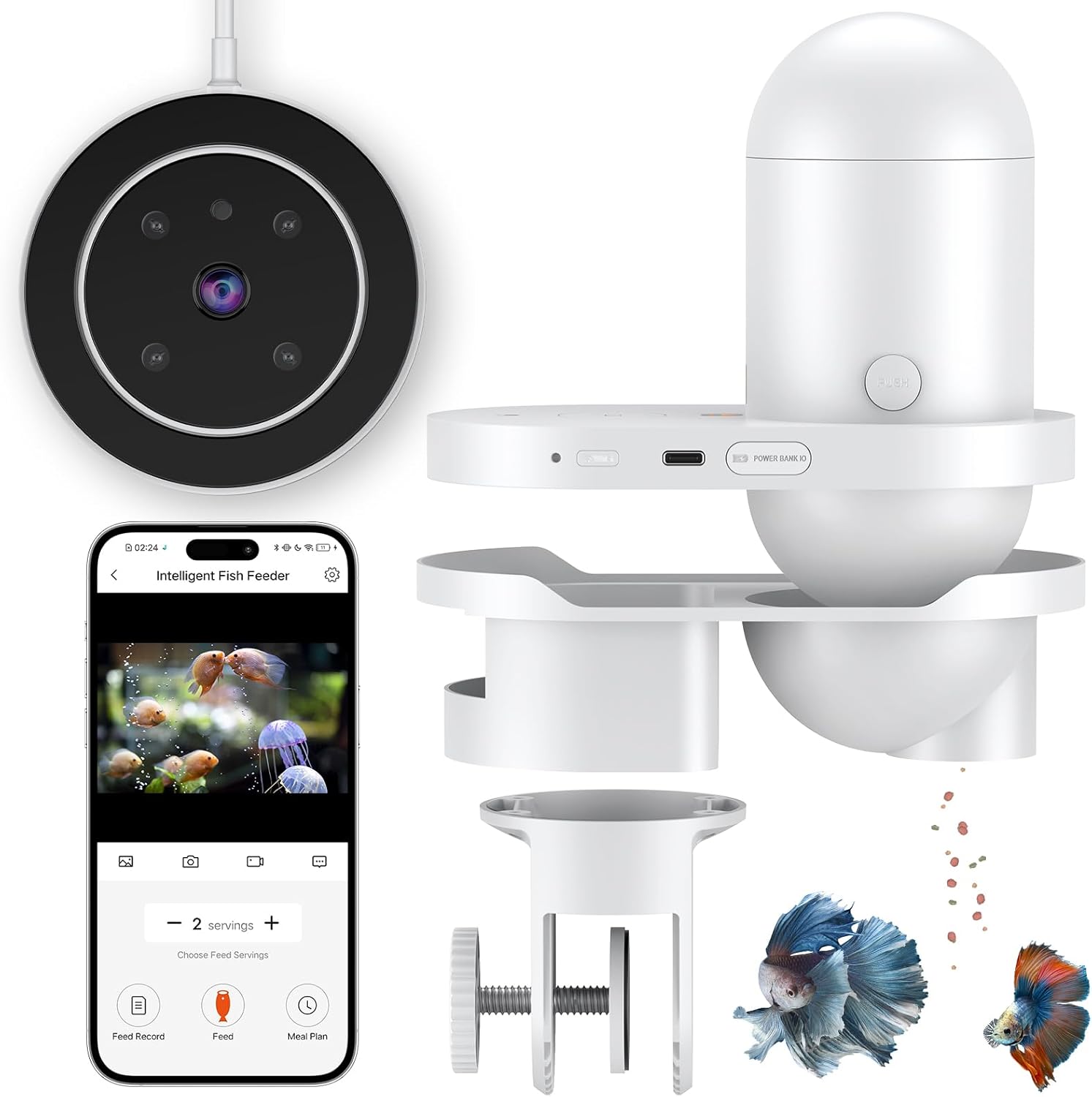 WiFi Automatic Fish Feeder for - Aquarium Fish Videos ulasan dan harga