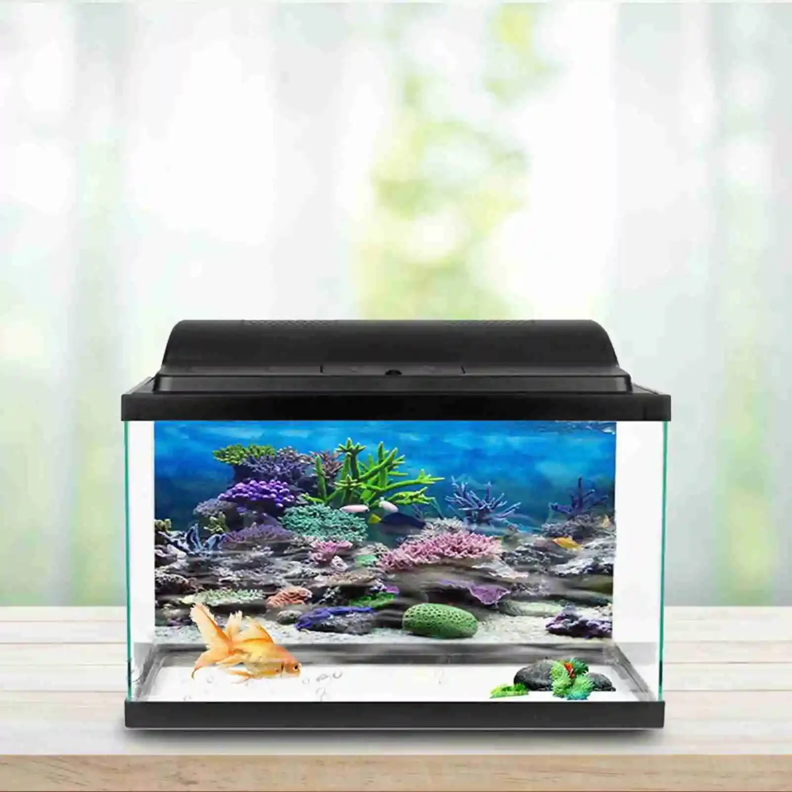 3D Aquarium Landscape Poster R - Aquarium Fish Poster ulasan dan harga